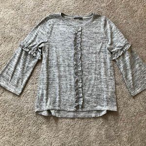 August Silk women’s large gray sweater top